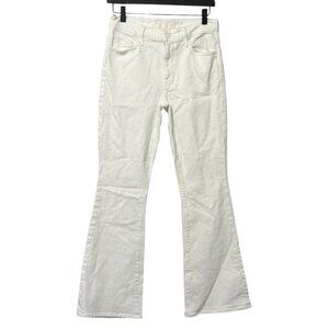 Mother The Weekender Jeans in Totally Innocent White Denim Flare Cotton Size 27